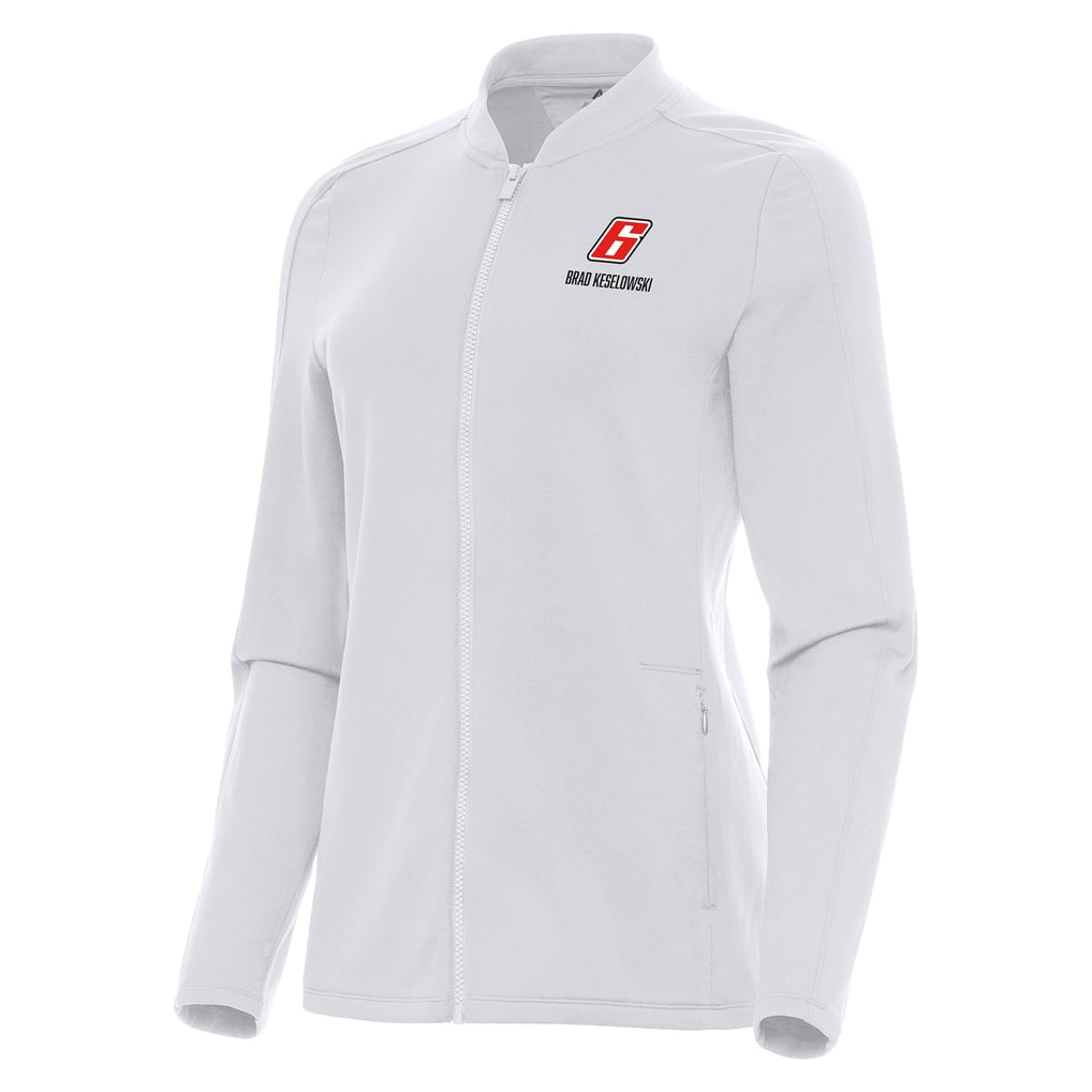  Brad Keselowski Antigua Women's Continual Full-Zip Jacket - White